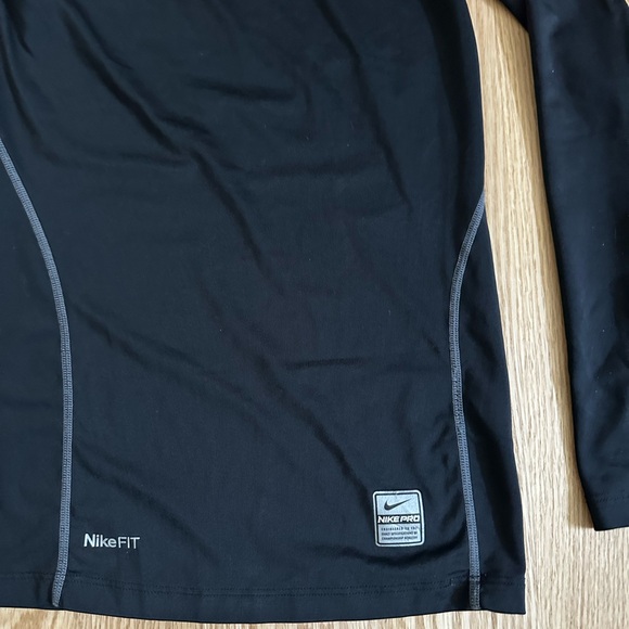 Nike Pro Unisex Long Sleeve Black Dri Fit Kids Shirt  - Size XL (NWOT) - Picture 5 of 11